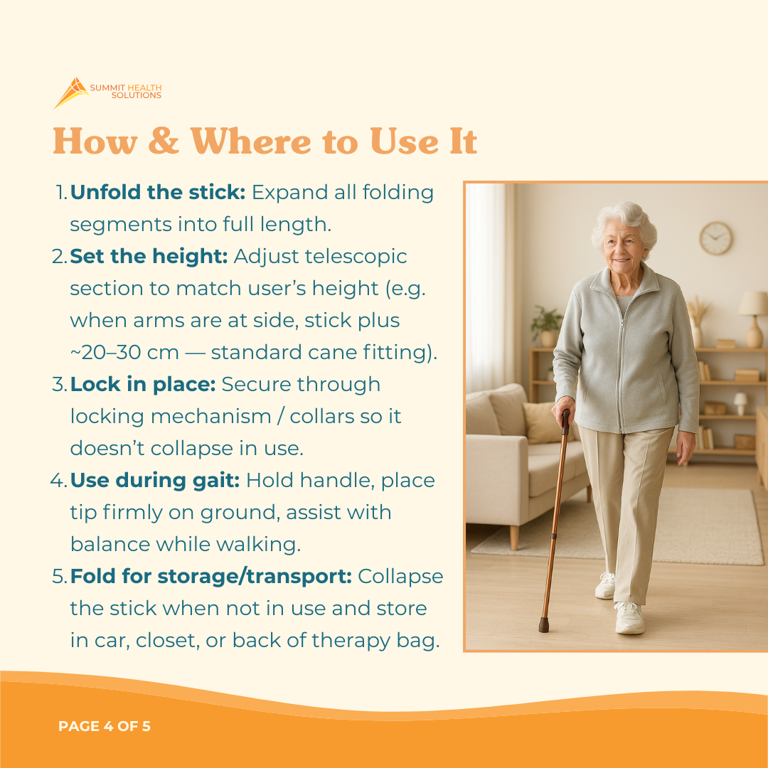 Light Weight Folding Walking Stick