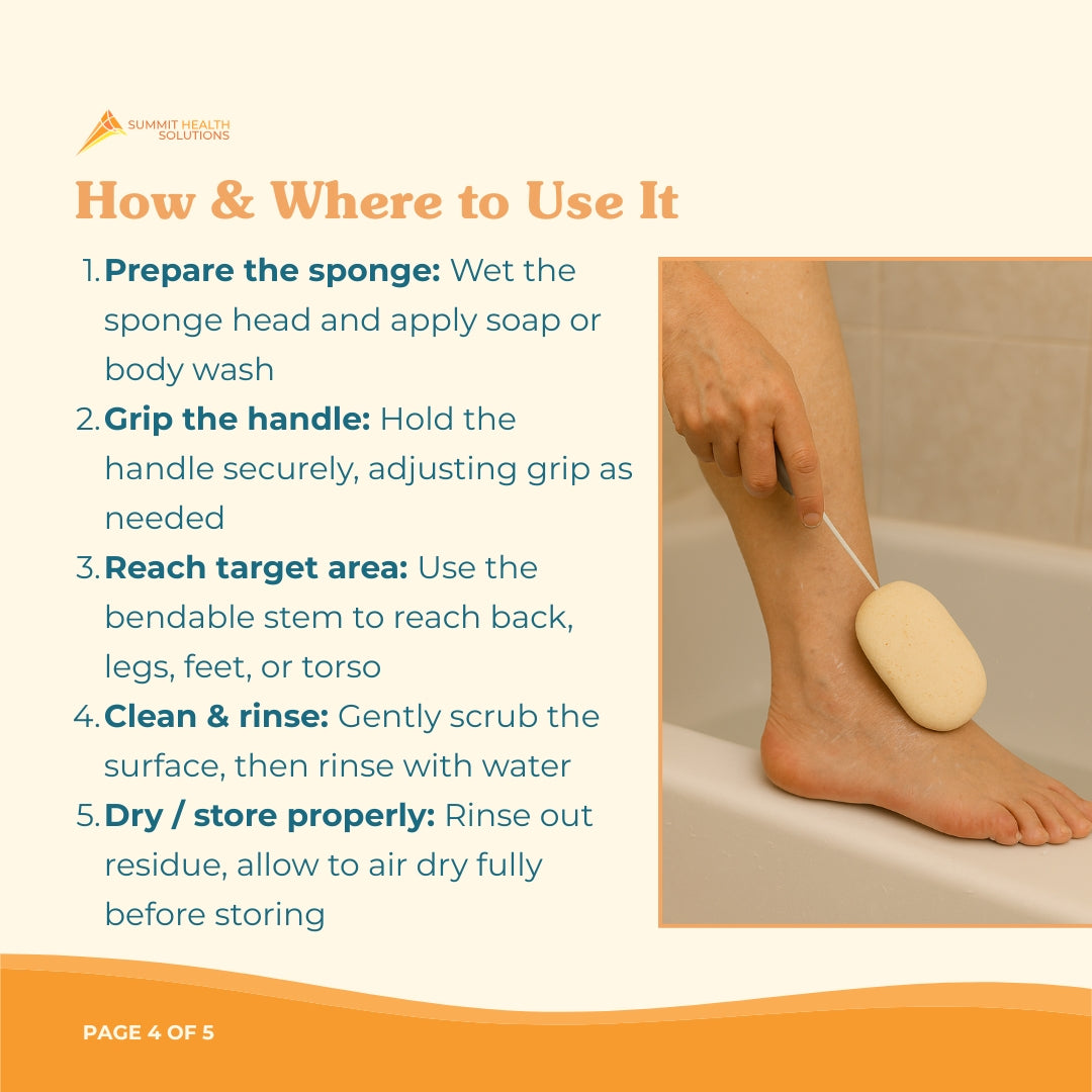 Rehabilitation bathing aid helping surgery recovery patients maintain safe independent hygiene routines